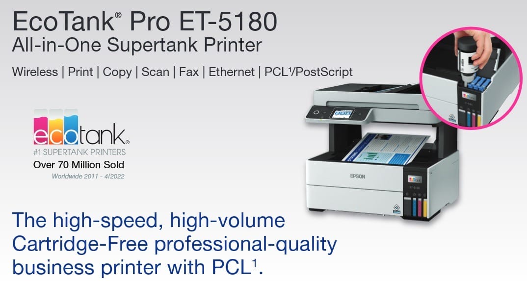 Epson EcoTank Pro ET-5180 Price