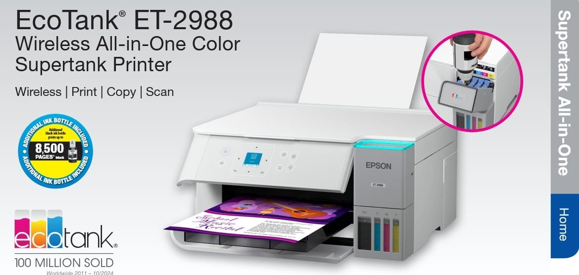 Epson EcoTank ET-2988 Specifications