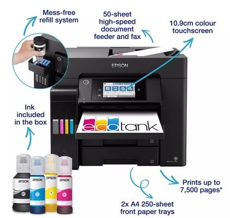Epson EcoTank ET-5855 Specifications