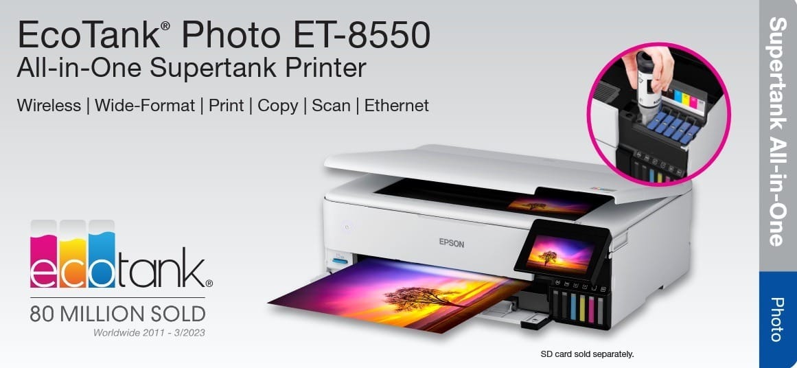 Epson EcoTank Photo ET-8550 Specifications